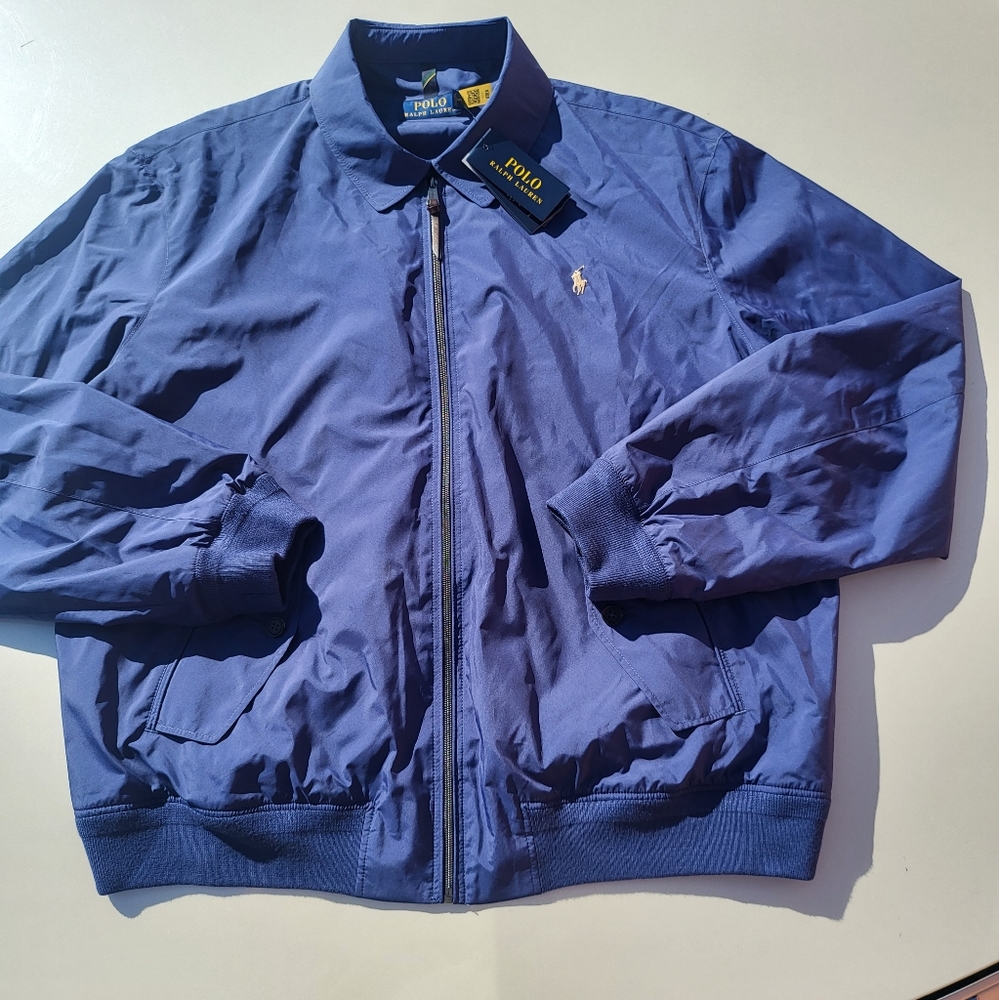 BRAND NEW WITH TAGS MEN'S POLO FULL-ZIP WINDBREAKER XXL
